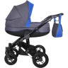 Коляска детская одноместная 2 в 1 SIGER Adelante, т.серый/синий KLS0019
